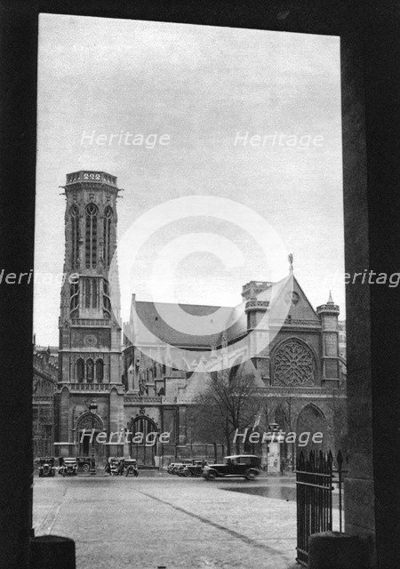 Front and porch of St Germain l'Auxerrois, Paris, 1931.Artist: Ernest Flammarion