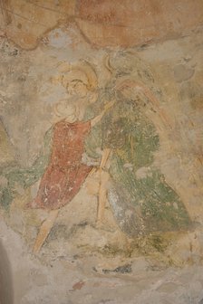 Jacob and the Angel, 12th century. Artist: Ancient Russian frescos  
