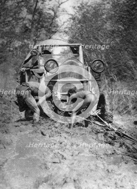 Stuck in the mud, Bulawayo to Dett, Southern Rhodesia, c1924-c1925 (1927). Artist: Thomas A Glover