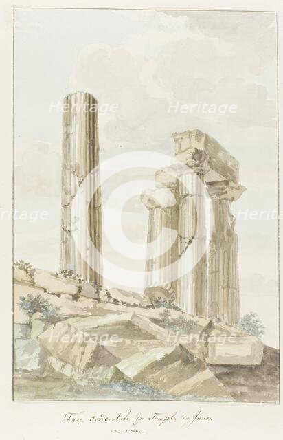 West Facade of the Temple of Juno Lucina, 1778. Creator: Louis Ducros.