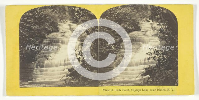 View at Bush Point, Cayuga Lake, near Ithaca, N.Y., 1860/65. Creator: J. C. Burritt.
