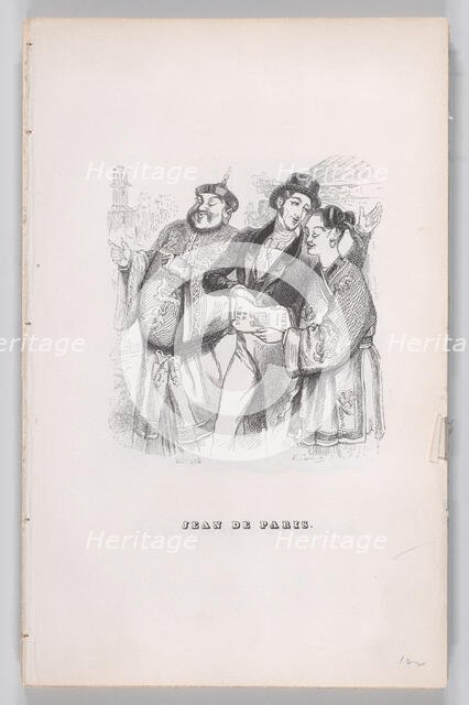 Jean of Paris from The Complete Works of Béranger, 1836. Creator: Jean Ignace Isidore Gerard.