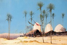 An encampment on the Nile, 1917. Creator: Dudley Hardy.