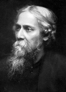 Rabindranath Tagore (1861-1941), Indian philosopher and poet, c1930-1941. Artist: Unknown