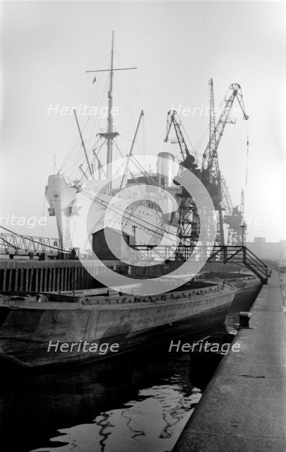 The 'Canton' in King George V Dock, London, c1945-c1965. Artist: SW Rawlings