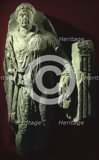 A Roman soldier's tombstone. Artist: Unknown