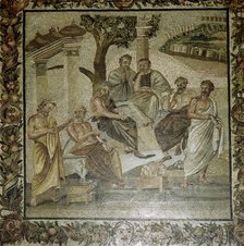 Roman mosaic of Plato and his school of philosophers, Pompeii, Italy. Artist: Unknown