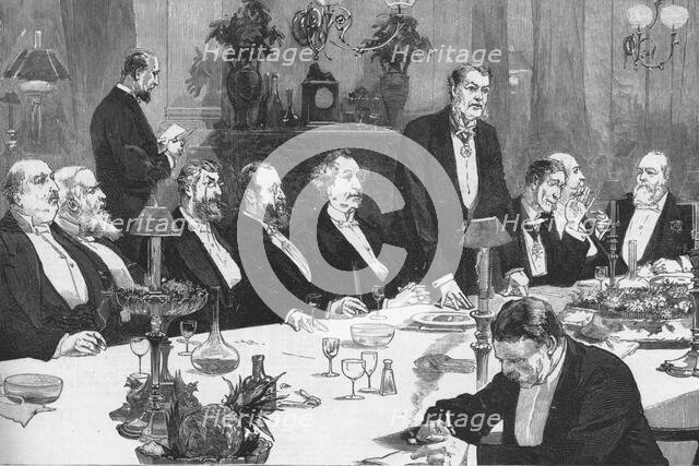'Banquet to the Right Hon Sir John MacDonald, Prime Minister of Canada', 1886. Creator: Unknown.