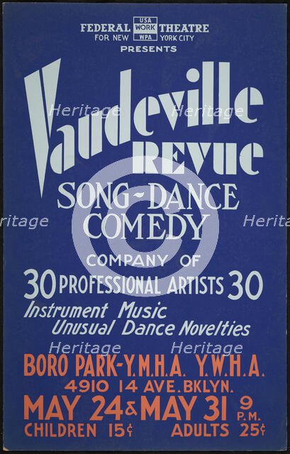Vaudeville Revue, New York, [1930s]. Creator: Unknown.