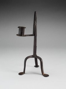 Candlestick and Rushlight Holder, 1750/1850. Creator: Unknown.