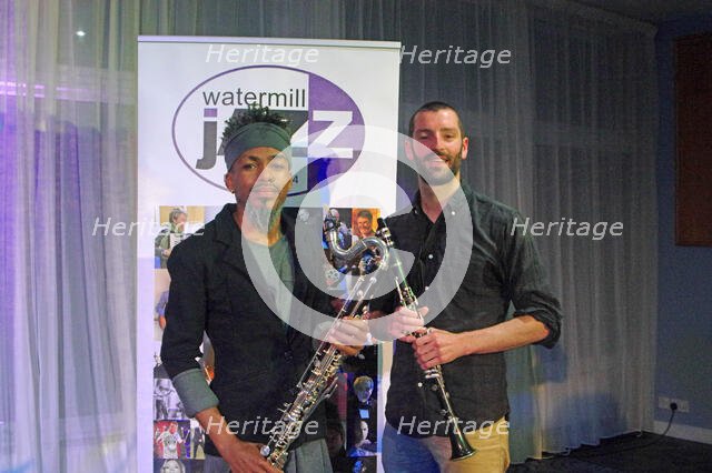 Julien Stella and Bastien Weeger, NoSax NoClar, Watermill Jazz Club, Dorking, Surrey, May 2024. Creator: Brian O'Connor.