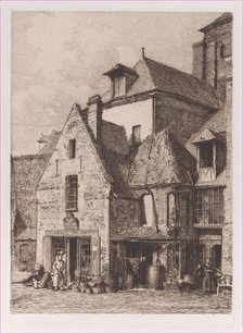 The Old Market at Fecamp, ca. 1865. Creator: Jules-Ferdinand Jacquemart.