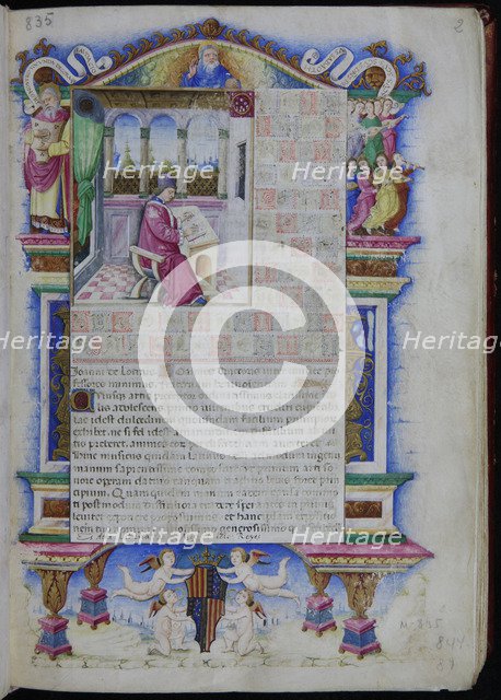 Portrait of Johannes Tinctoris (From Opus musices Joannis Tinctoris), 1483. Artist: Rapicano, Nardo (?-1493)