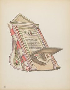 Plate 19: Reading Stand, Chimayo: From Portfolio "Spanish Colonial Designs of New Mexico", 1935/1942 Creator: Unknown.