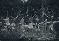 'Indios Guaranys, voltando de uma caþada', 1895. Artist: Francisco Henszler.