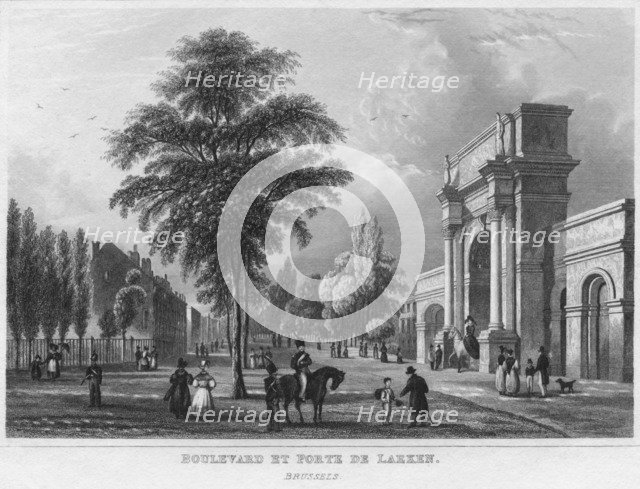 'Boulevard Et Porte De Laeken. Brussels', 1850. Artist: Archelaus Cruse.