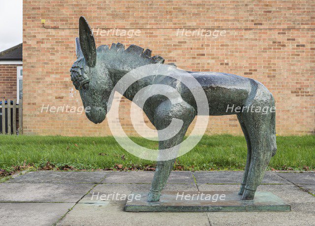 'Donkey', sculpture by Willi Soukop, Pittman's Field, Harlow, Essex, 2015. Artist: Steven Baker.