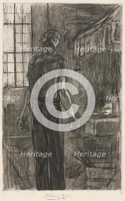 The Hanged Man in the Forge, c. 1880. Creator: Félicien Rops (Belgian, 1833-1898).