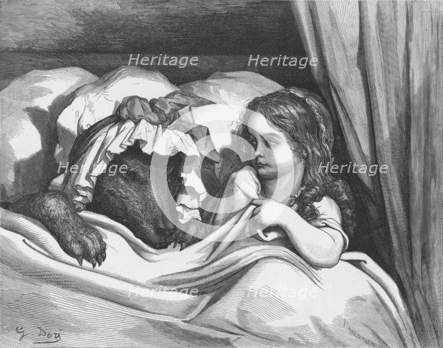 'The Disguised Wolf', 1870. Artist: Adolphe François Pannemaker.