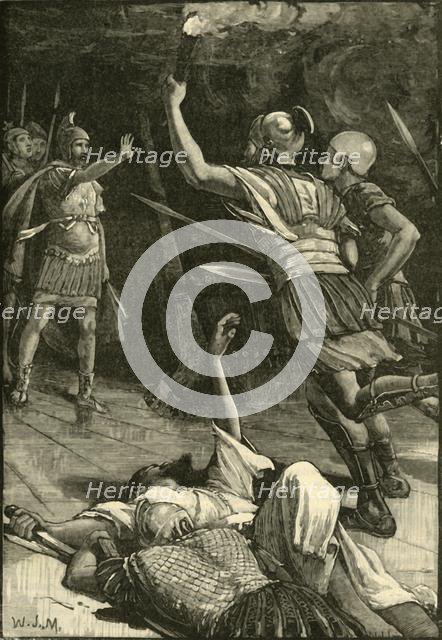 'Roman Soldiers Firing the Temple of Jerusalem', 1890.   Creator: Unknown.