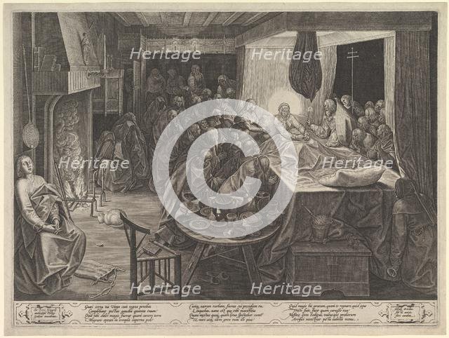 The Death of the Virgin, 1574. Creator: Philip Galle.