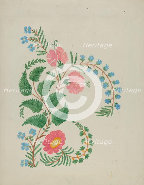 Embroidery, c. 1936. Creator: Ann Gene Buckley.
