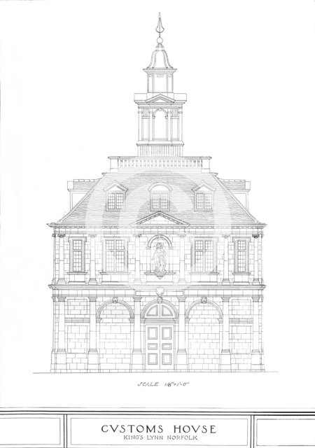 Custom House, King's Lynn, Norfolk, 1925. Artist: Unknown.