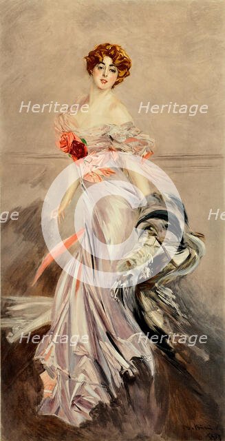 Portrait of Marthe Régnier (1880-1967), 1907. Creator: Boldini, Giovanni (1842-1931).