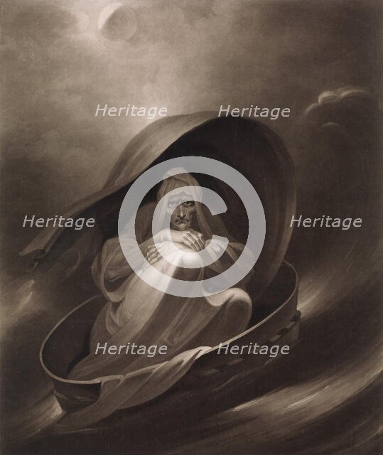 A Witch Sailing to Aleppo in a Sieve, December 1, 1807. Creator: Charles Turner.