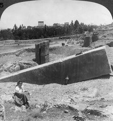 The ruins of Baalbek (Balabakk), Syria, 1900. Creator: Underwood & Underwood.