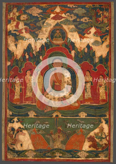 Milarepa on Mount Kailash, c. 1500. Creator: Unknown.