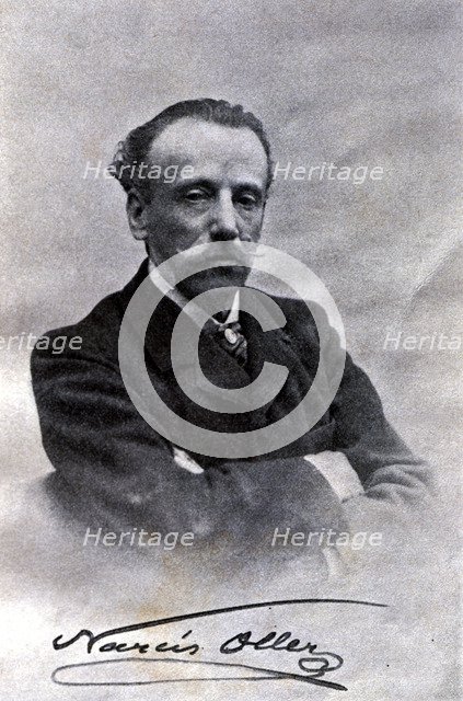 Narcís Oller i Moragas (1846 - 1930), Spanish novelist and writer in Catalan, photograph and sign…