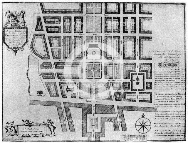 Plan of Lord Harley's estate, London, 1907. Artist: Unknown
