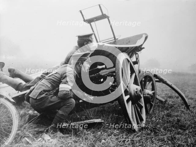 British motorcycle despatch riders, 27 Oct 1914. Creator: Bain News Service.