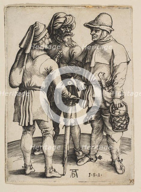 Three Peasants in Conversation, ca. 1497. Creator: Albrecht Durer.