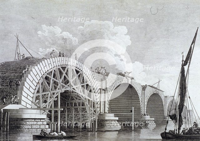 Blackfriars Bridge, London, 1777. Artist: Edward Rooker