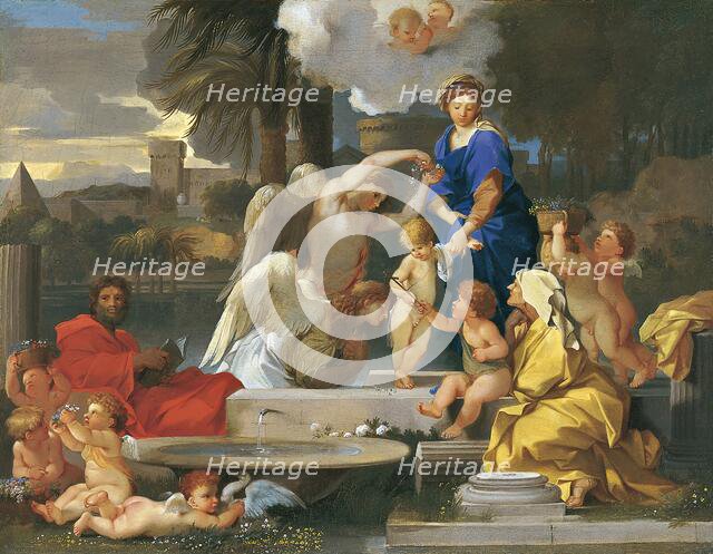 The Holy Family, with Saint Elisabeth and the Infant Saint John the Baptist, 1653. Creator: Sébastien Bourdon.