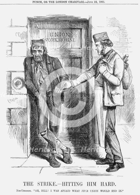 'The Strike - Hitting him Hard', 1861. Artist: Unknown