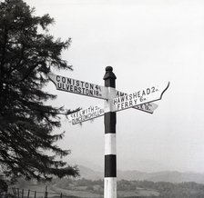 Signpost, Lake District, c1955. Creator: Arthur Charles Kirby Ware.
