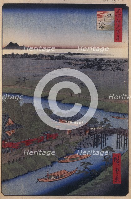 The Yanagishima Island (One Hundred Famous Views of Edo), 1856-1858. Artist: Hiroshige, Utagawa (1797-1858)