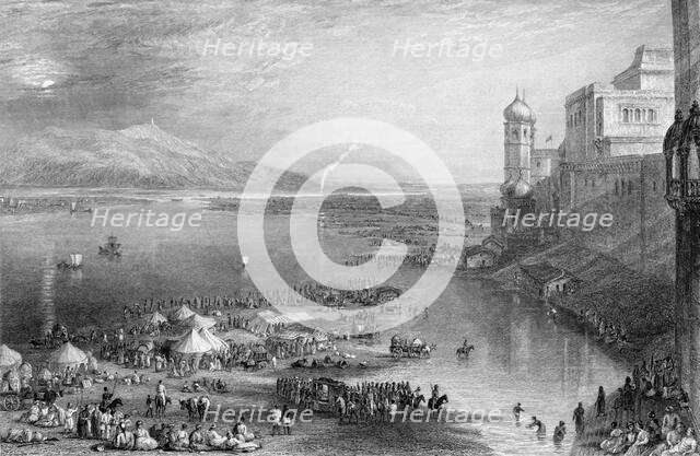 'Pilgrims at the Sacred Fair of Hurdwar', 1845. Creator: Unknown.