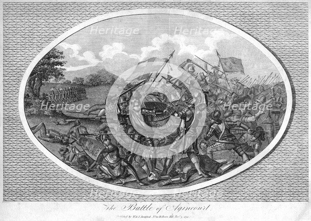 The Battle of Agincourt, 1415, (1792). Artist: Unknown