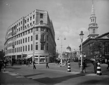 Junction of the Strand and Duncannon Street, Westminster, London, 1957. Artist: Unknown