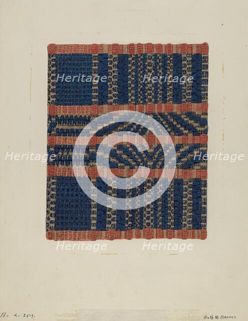 Coverlet, c. 1937. Creator: Ruth M. Barnes.