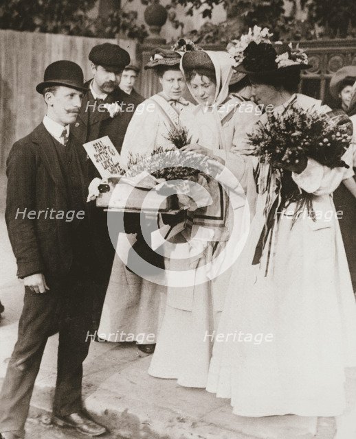 Christabel Pankhurst and Emmeline Pethick-Lawrence, British suffragettes, 18 September, 1908. Artist: Unknown