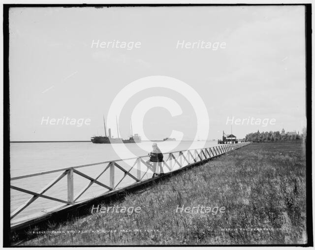 Down the St. Clair River from the Flats, between 1890 and 1901. Creator: Unknown.