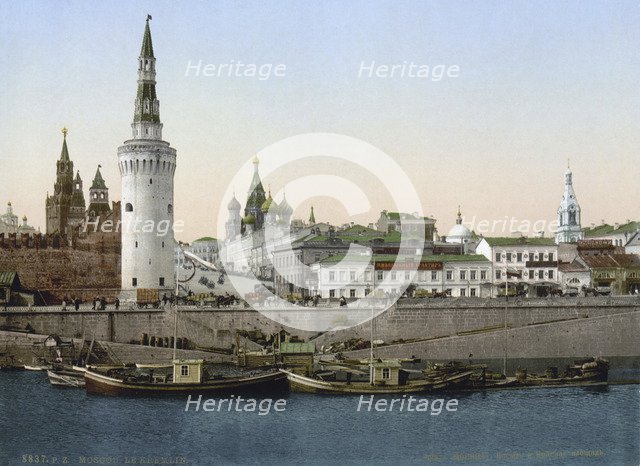 View of the St Basil's Slope, seen from the Moskva River, Moscow, Russia, c1890-c1905. Artist: Anon