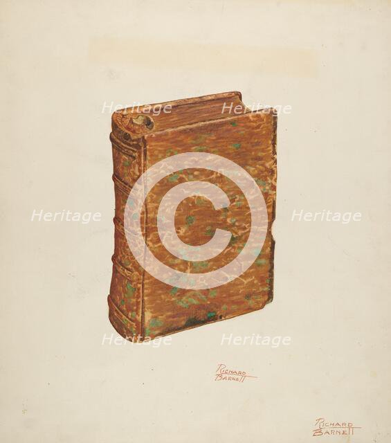 Book Flask, c. 1939. Creator: Richard Barnett.