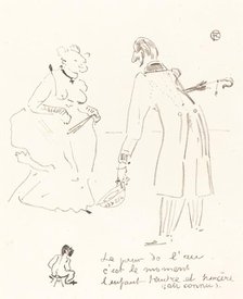 New Year's Greeting (Le compliment du jour de l'an), 1897. Creator: Henri de Toulouse-Lautrec.
