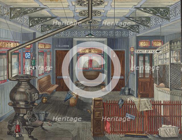 El Station Interior, 1935/1942. Creator: Perkins Harnly.